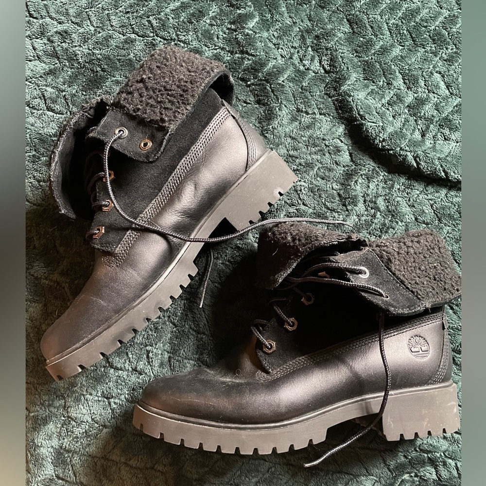 Timberland Jayne waterproof teddy fleece fold down boots size 7